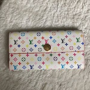 Sarah monogram snap wallet